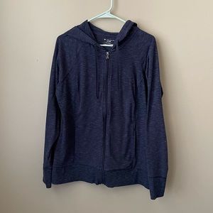 XL Tek gear Navy workout zip up hoodie. drytek zipper sweatshirt with pockets